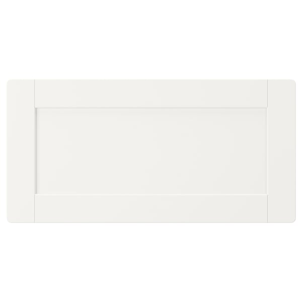 White SMÅSTAD front panel for konstruera drawer, rectangular, smooth surface.