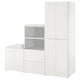 SMÅSTAD white kids wardrobe, adjustable shelves and drawers, sleek modern design.