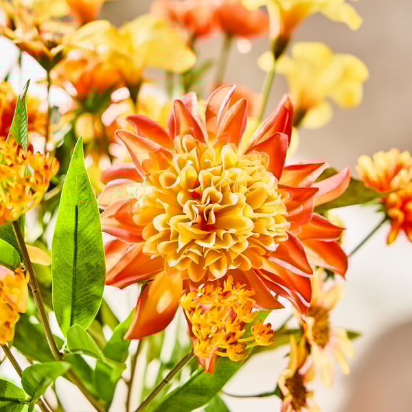 SMYCKA Artificial bouquet, in/outdoor/orange, 60 cm