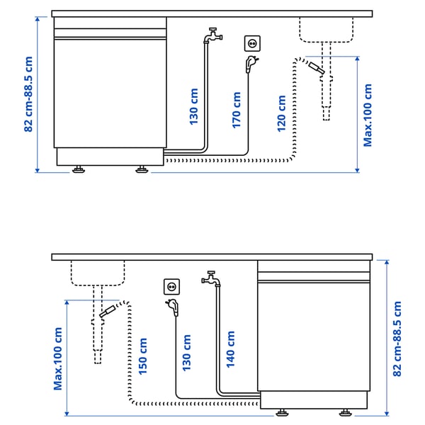 Illustration with measurements for the product: SÖDERBODA.