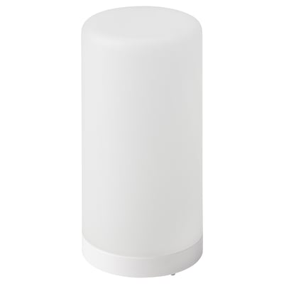 SOLVINDEN lamp, white, circular shape, indoor/outdoor use.