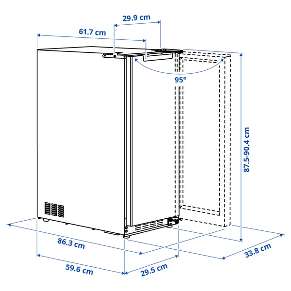 Illustration with measurements for the product: SPELNÄS.