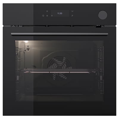 SPJUTBO True fan oven, combi steam function air fry function/black IKEA 700
