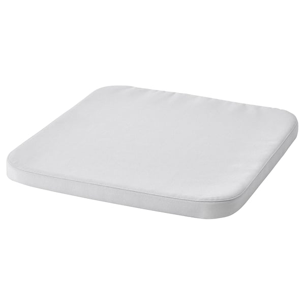 STAGGSTARR white cushion, simple, zippered cover, comfort foam, square shape.