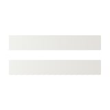 Two white rectangular STENSUND panels, framed with grooved details, for a crafted look.