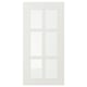 White STENSUND glass-door cabinet, 3 panels, modern lines.
