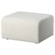Grey upholstered ottoman, STOCKHOLM 2025, recycled materials, rounded edges