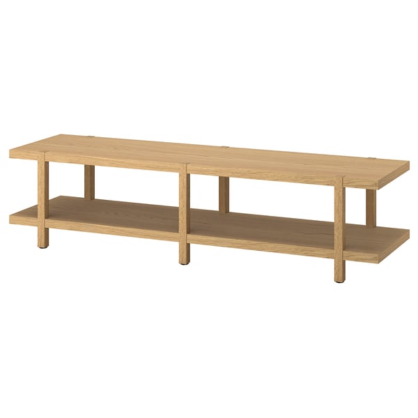 STOCKHOLM 2025 oak bench, light wood, modern design, rectangular shape.