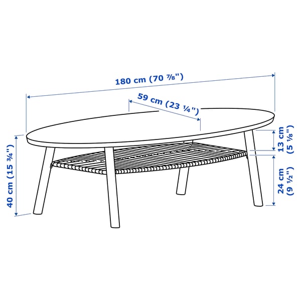 Illustration with measurements for the product: STOCKHOLM.