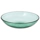 STRANDKRABBA glass bowl, green, round, hammered texture, elegant design for serving or display.