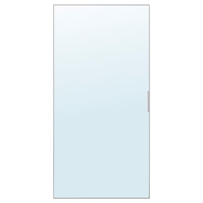 STRAUMEN mirror door in silver, sleek and rectangular, enhancing space and style.