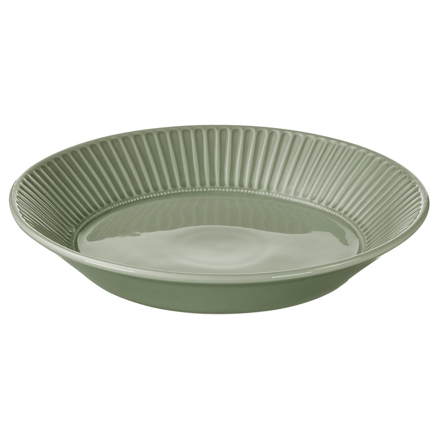 STRIMMIG serving plate, stoneware pale grey-green, 29 cm - IKEA Latvia