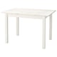SUNDVIK kids table in white, square-shaped, made from pinewood. Ideal for small spaces, perfect for puzzles and games.