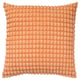 SVARTPOPPEL light orange cushion, soft textured, square shape, recycled polyester.