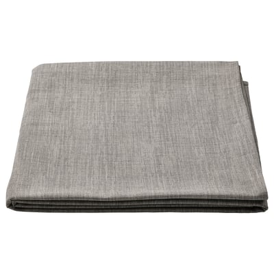 SVARTSENAP grey cotton tablecloth, folded rectangle, simple design.