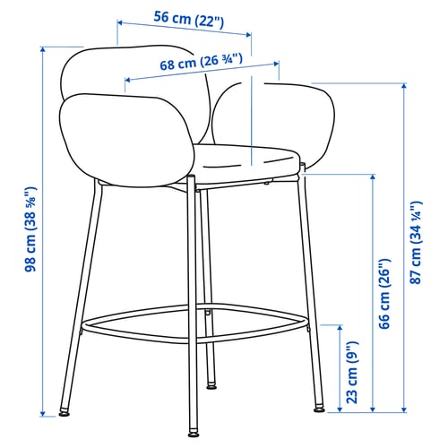 Illustration with measurements for the product: SYNTORP.