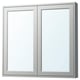 TÄNNFORSEN mirror cabinet: grey, rectangular, bevelled panels, wall-mounted, light grey finish.