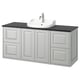 White TÄNNFORSEN bathroom vanity with sink and storage, wall-mounted.