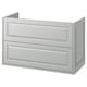 TÄNNFORSEN grey bathroom cabinet. Classic design with bevelled edges.