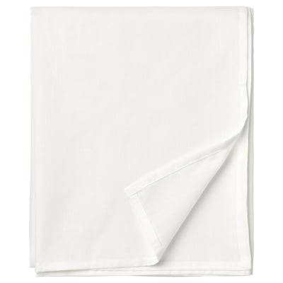 TAGGVALLMO white bed cover, rectangular, plain, easy-care, polyester-cotton blend.