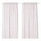 TIBAST white curtain set - cotton, solid colour, rod pocket, 84 x 50, letting light through, privacy.