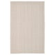 A rectangular, beige TIPHEDE cotton rug. Its simple, flat-woven design is ideal for living rooms or dining areas.