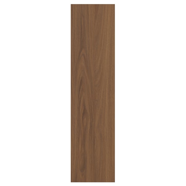 TISTORP walnut finish panel, sleek design, natural wood look, smooth surface, vertical grain pattern.