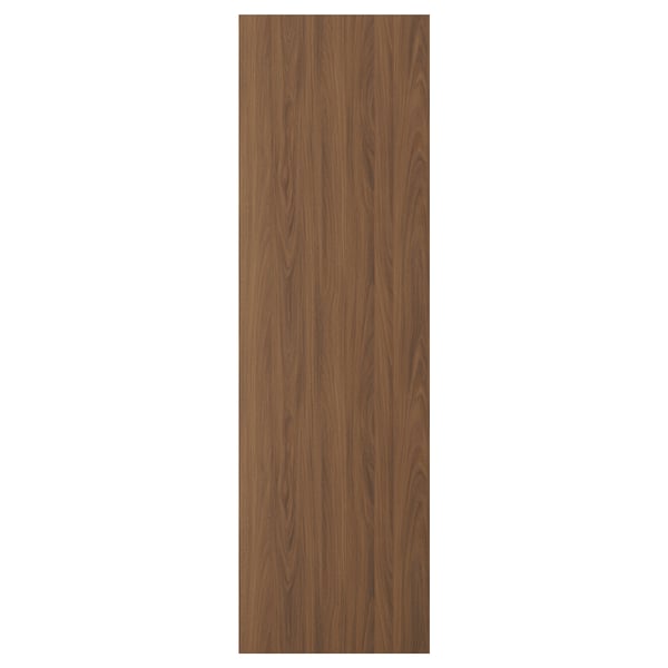 Brown wooden panel door with smooth walnut finish.