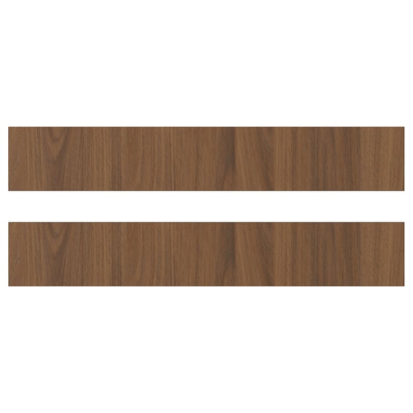 Two TISTORP wooden strips with a smooth, light brown walnut finish.