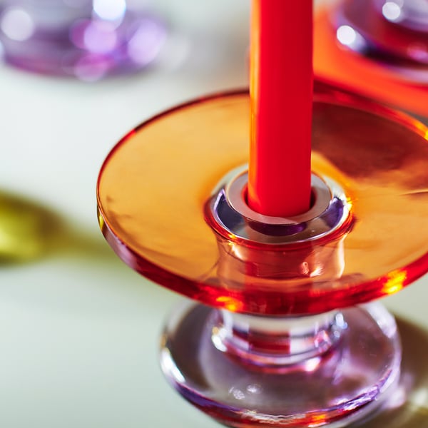 TJÄRLEK Candlestick, multicolour, 7 cm