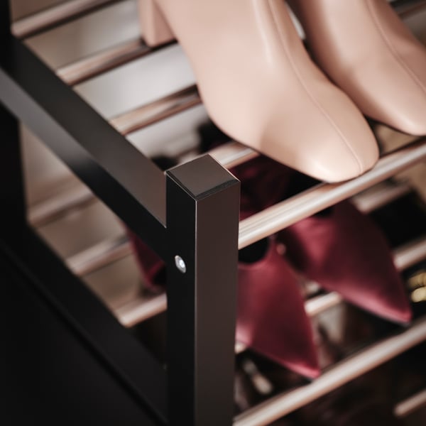 TJUSIG Shoe rack, black, 79x32x37 cm