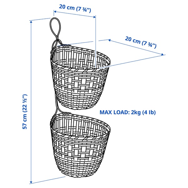 Illustration with measurements for the product: TOLKNING.