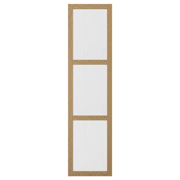 TONSTAD oak & white pax door, rectangle, wood & glass.
