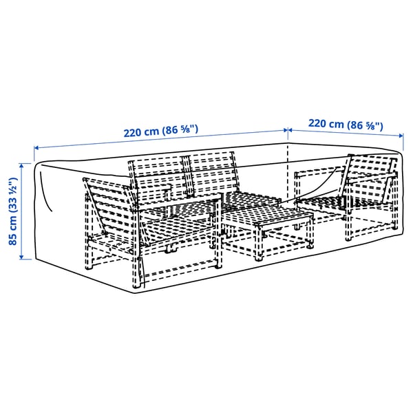 Illustration with measurements for the product: TOSTERÖ.