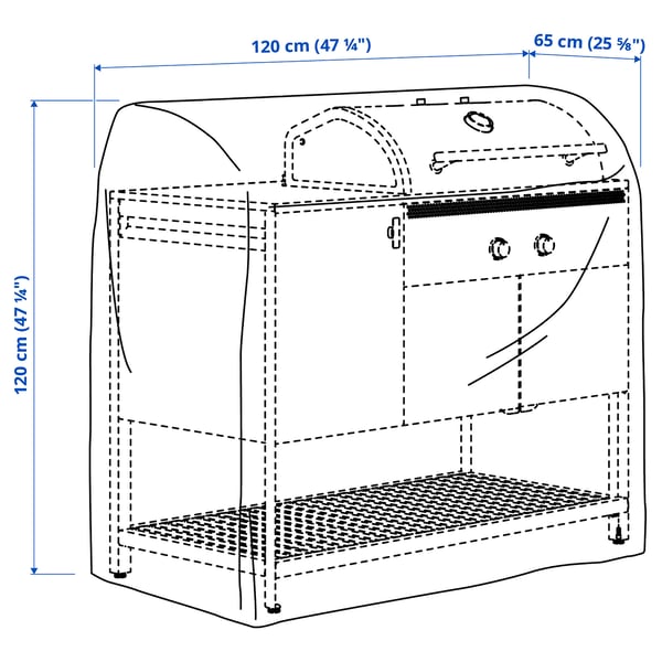 Illustration with measurements for the product: TOSTERÖ.