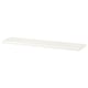 TRANHULT white wall shelf, sleek rectangular design, bevelled edge options, solid wood finish.