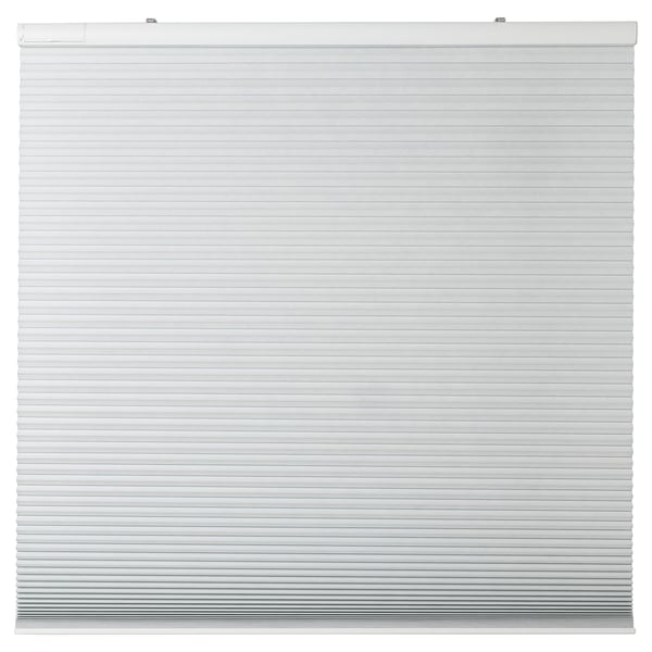 TREDANSEN white cellular blind, cordless, smart control.