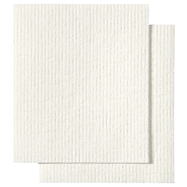 TRIXIG, white cellulose-cotton cleaning cloths, rectangular, simple, textured design.