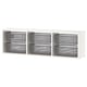 IKEA TROFAST: white wall storage with six grey mesh bins. Modern, organisational design for teens.