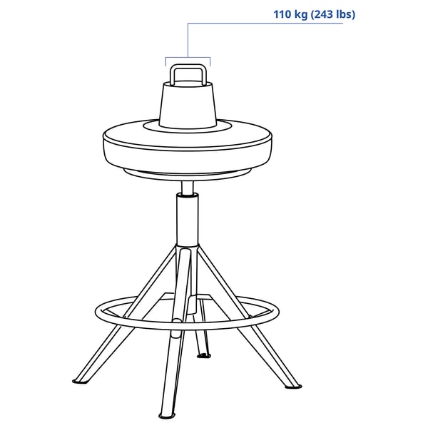 Illustration with measurements for the product: TROLLBERGET.
