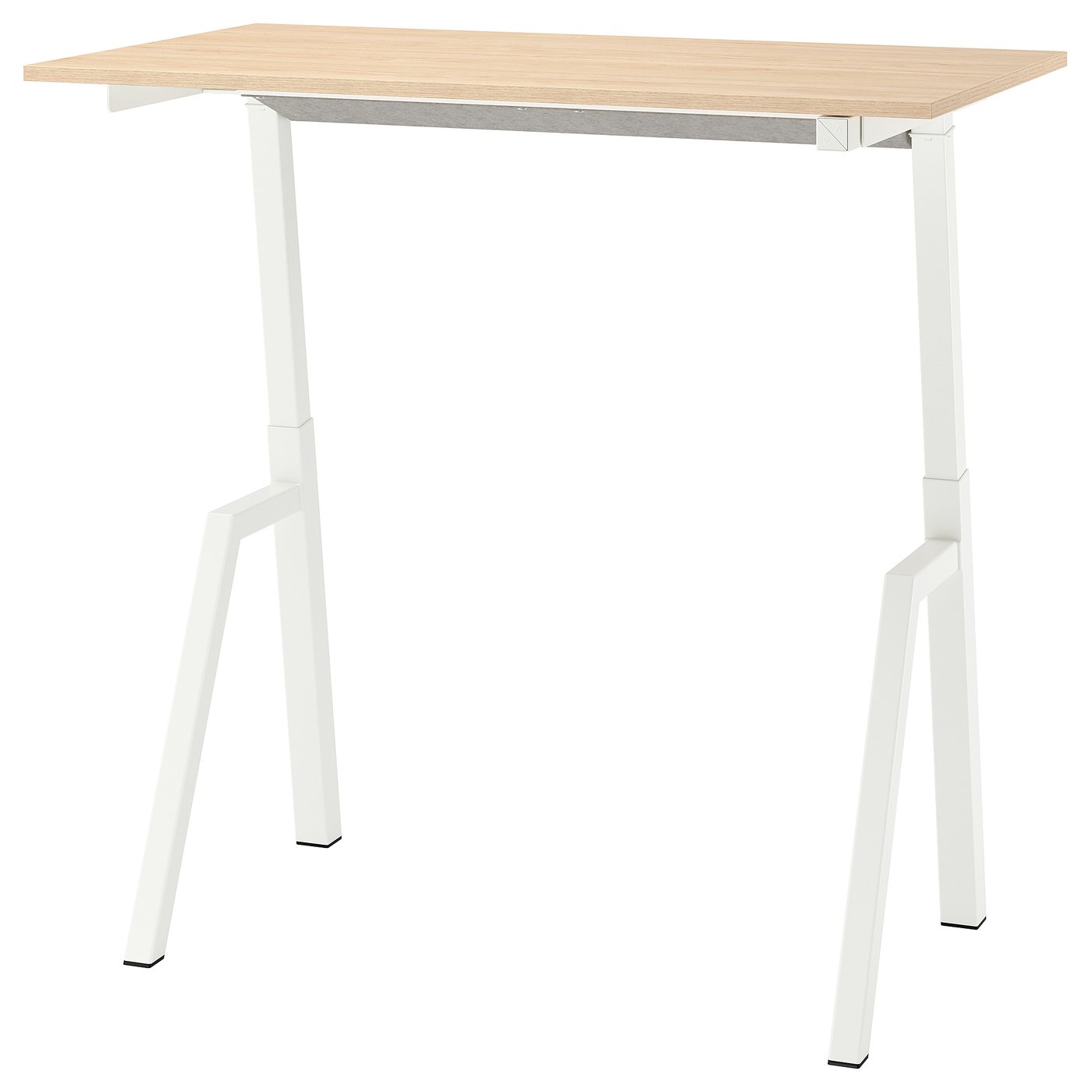 TROTTEN desk sit/stand, electric ash effect/white, 120x70 cm