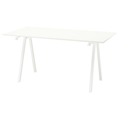TROTTEN Desk, white, 160x80 cm