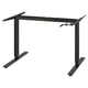 Black trottén desk base, adjustable, metallic, sleek design with side handles.