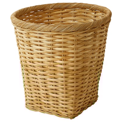 TRUMMIS rattan basket, woven, cylindrical, organiser.