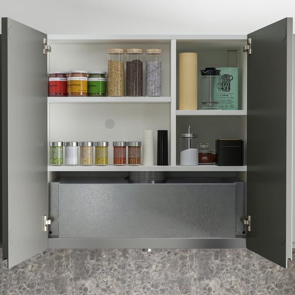 UNDERVERK Built-in extractor hood, stainless steel, 80 cm