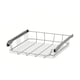 UTRUSTA wire basket, silver, metal, rectangular, open-top design.