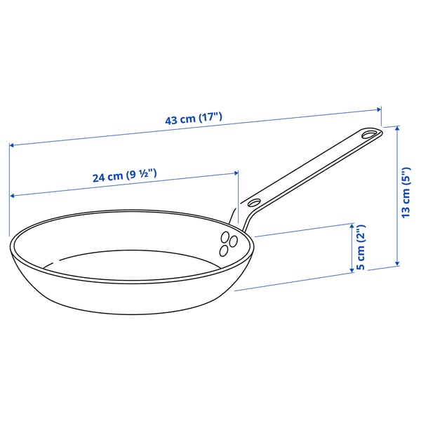 Illustration with measurements for the product: VARDAGEN.
