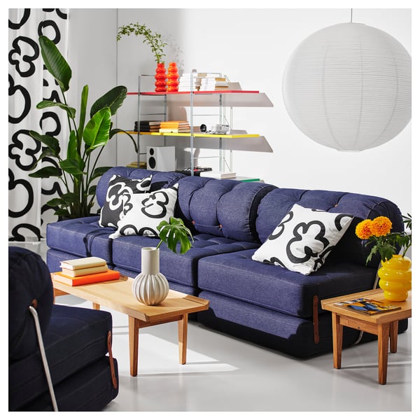 VÅRKUMLA Chair-bed, Vansta blue