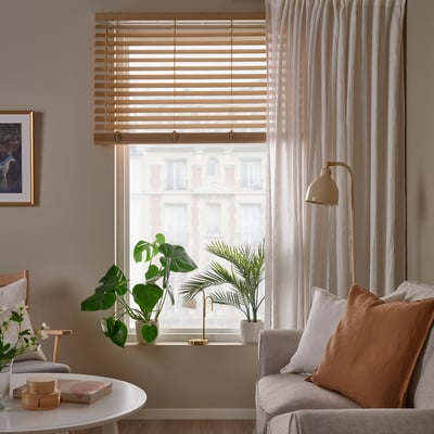 VECKLARFLY Venetian blind, bamboo, 120x155 cm