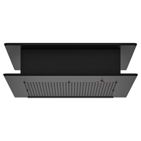 Black VIGGBO kitchen hood, rectangular shape, no ducting, with charcoal philtre.